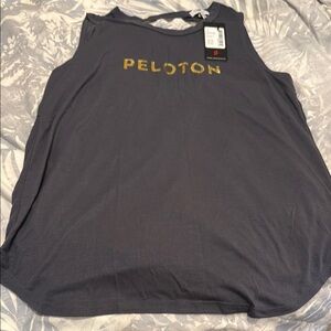 NWT - Peloton Black and Gold Graphic Muscle Tee